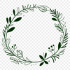 Detailed Floral SVG Wreath Template A detailed floral wreath design created in vector format.