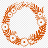 A digital wreath clip art illustration in SVG file type.