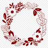 Scalable Vector Graphic Wreath Illustration A floral wreath design created as a scalable vector graphic (SVG) suitable for various digital applications.