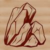 A geological formation illustration A digital illustration of a geological formation, suitable for vector art and design projects.