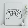 Adjustable Game Controller SVG Design Digital game controller for video games with adjustable buttons and directional pad.