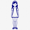 Stylized Girl Illustrations A stylized illustration of a girl in various poses, suitable for vector art projects.