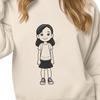 Free Vector Art of a Sweet Girl A high-resolution vector illustration of a young girl, suitable for various design applications.