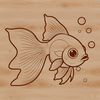 Beautiful Fish Clip Art Vector design of a goldfish, suitable for commercial or personal use as a template.
