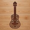 Vibrant Guitar Illustration A stylized illustration of an ornate guitar, suitable for vector design projects.