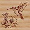 Free Printable Hummingbird Clipart A detailed vector art design of a hummingbird, suitable for various digital and craft projects.