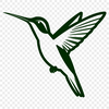 A detailed SVG graphic of a hummingbird, suitable for various applications including digital designs and cutting projects.