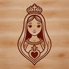 Stylized Immaculate Heart Icon in SVG Format A high-resolution vector image of a stylized Immaculate Heart, suitable for digital and offline use.