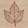 Intricate Leaf SVG Template A stylized illustration of a single leaf with intricate details, suitable for vector design and cutting machine projects.