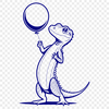 Vector Lizard Clip Art Design A colorful illustration of a lizard, suitable for use in graphic design and digital art projects.