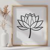 Beautiful Stylized Lotus Design A stylized illustration of the sacred lotus flower, often associated with Eastern spirituality.