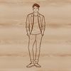 Cute Cartoon Male Figure A simple male figure created as a vector graphic.