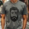 Illustrated Man Portrait with Facial Hair A vector illustration of a male figure with facial hair, suitable for digital cutting machines like Cricut or laser cutters.