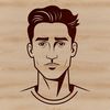 Digital Man Vector Graphic A digital illustration of a male figure in various formats including vector.
