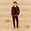 Customizable Man Clip Art Design A digital illustration of a male figure in vector format, suitable for editing and customization.