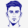 Neutral Male Figure SVG Vector Image A male figure in a neutral pose, designed as a vector image suitable for various graphic design applications.