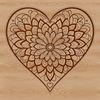 Mandala-inspired heart design with intricate patterns and shapes, suitable for vector art projects.