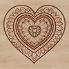 A colorful mandala design featuring a heart shape, perfect for personal or commercial vector art projects.