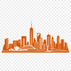 Modern Cityscape Design Vector A detailed illustration of a modern city skyline with tall skyscrapers and busy streets.