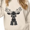 Wildlife Illustration with Moose Antlers Illustrated depiction of a large wild animal with antlers and fur, suitable for vector designs.