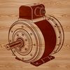 A detailed illustration of a motor with moving parts, suitable for design and crafting purposes.