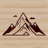 A digital illustration of a mountain landscape with varying terrain features.
