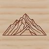 A 2D illustration of a mountain landscape.