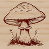 Free SVG Mushroom Clip Art for Digital Design A detailed, high-resolution SVG illustration of a mushroom, suitable for digital design projects.