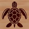 Illustration of a sea turtle swimming in the ocean, suitable for vector design and digital art projects.
