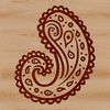 Whimsical Paisley Pattern Clip Art A stylized ornate paisley pattern designed for vector use.