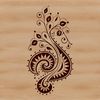 Paisley Pattern Clip Art SVG File An intricate paisley pattern element available as a downloadable SVG file for use in various design projects.