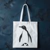 An isolated SVG design of a penguin bird in simple line art style.