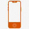 A stylized illustration of a modern mobile phone with sleek design elements.