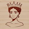 A detailed illustration of a female princess character in SVG format.