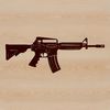 An accurate depiction of a firearm in vector format suitable for various applications and designs.