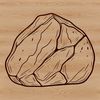 Rock Clip Art for Digital Design A digital illustration of a rock in vector format, suitable for cutting or engraving.