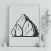 A digital illustration of a rock in vector format, suitable for cutting machines like Cricut or laser cutters.