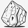 Rock Illustration in Various Shapes A 2D vector illustration of a rock in various shapes and forms.