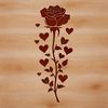Intricate Rose Clipart A delicate rose flower with intricate details and stylized lines, perfect for gardening enthusiasts or as a tattoo design.