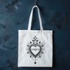 Simple Sacred Heart Icon SVG Illustration A vector illustration of the Sacred Heart icon in simple, detailed lines.