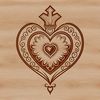 Free Sacred Heart Image Download A vector illustration of the Sacred Heart icon, suitable for digital and printing applications.