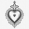 Sacred Heart Vector Art Free Download A stylized illustration of the Sacred Heart, featuring a heart symbol surrounded by rays or flames.
