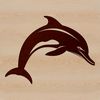 An isolated vector design of a marine mammal.