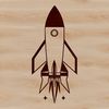 Interstellar Explorer SVG Graphics Vector illustration of a futuristic spaceship with sleek design and metallic details.