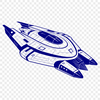 High-Res Vector Space Ship Design A high-resolution vector illustration of a futuristic spaceship in space.