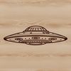 Futuristic Spacecraft Design Illustration Spacecraft design with sleek lines and metallic details in a digital graphic style.