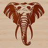 Free Vector Elephant Clip Art Design An SVG illustration of a majestic elephant's head, suitable for various design projects.