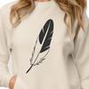 Whimsical White Feather Illustration A single white feather with detailed plumage, ideal for vector art and design projects.