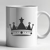 Elegant Crown Vector Design A digital crown design with intricate details, suitable for vector art and cutting machine applications.