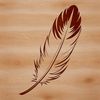 A stylized illustration of a feather, suitable for vector design and cutting machine projects.